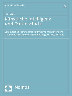 cover image of Künstliche Intelligenz und Datenschutz
